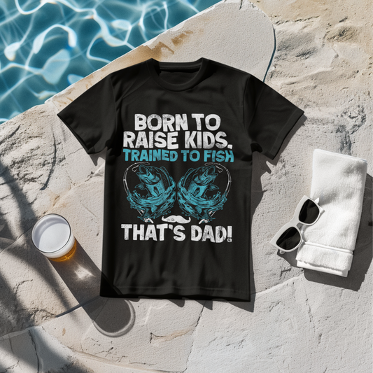 'Born to Raise Kids, Trained to Fish' T-Shirt