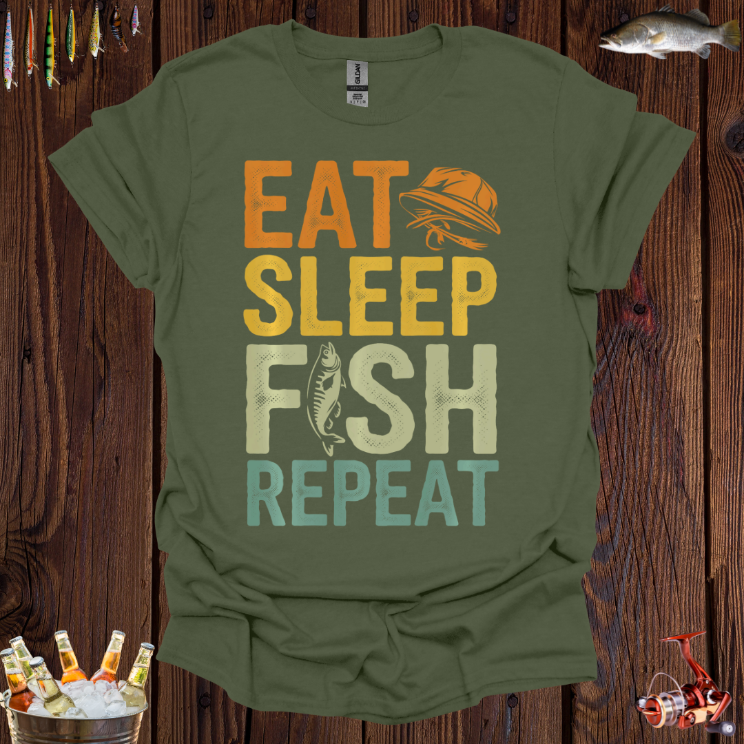 Eat Sleep Fish Repeat T-Shirt