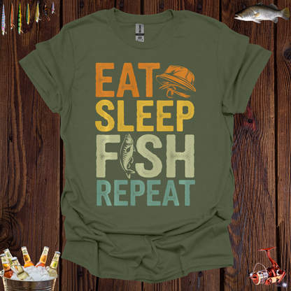 Eat Sleep Fish Repeat T-Shirt