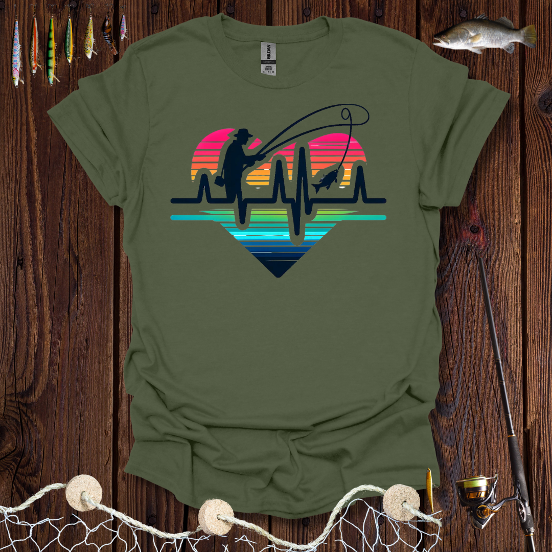 Fisherman HeartBeat T-Shirt