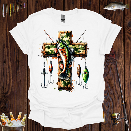 Camo Fish Cross T-Shirt