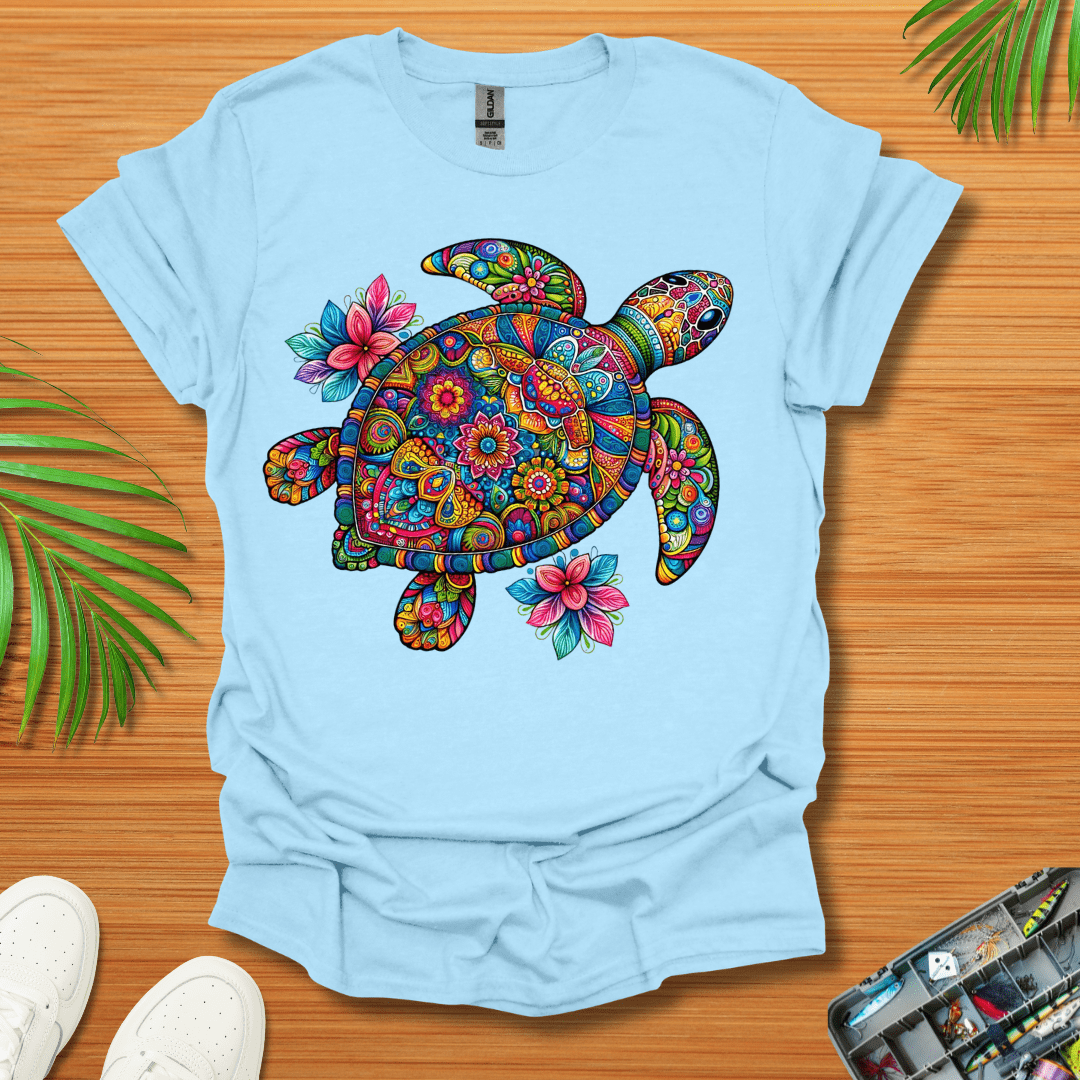 Rainbow Flower Turtle T-Shirt